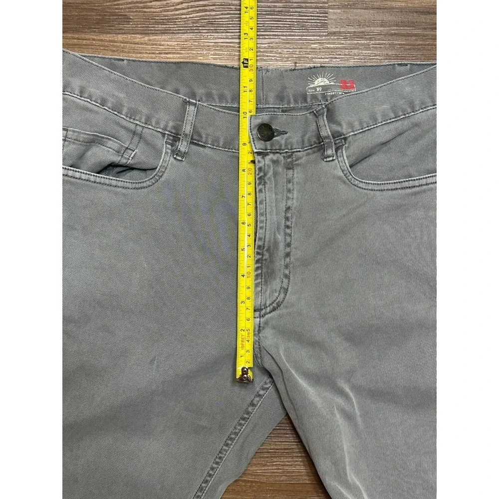 Faherty Men's Comfort Twill 5 Pocket Pants 2.0 Stretch Grey Slim Fit Sz 32x29